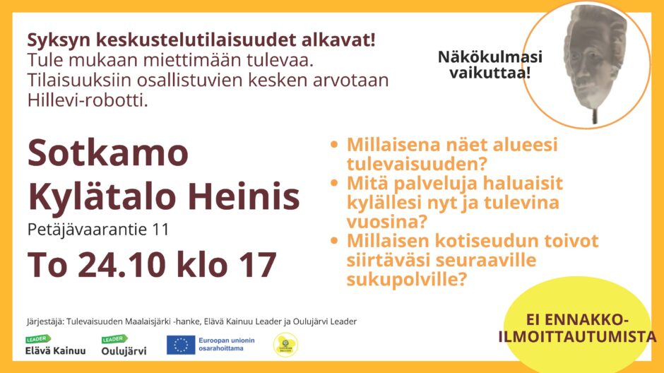 Kylien keskustelutilaisuus Heiniksellä 24.10.