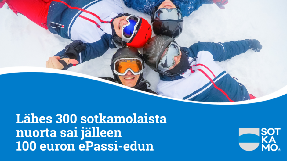 Lähes 300 sotkamolaista nuorta sai jälleen 100 euron ePassi-edun